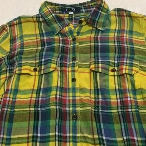 Chaps Women's Plus Size Flannel Blouse•Sz 1X